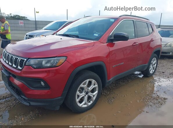 3C4NJDBN7ST548697 2025 JEEP COMPASS Red Առջևի ձախ երեք քառորդ տեսարան