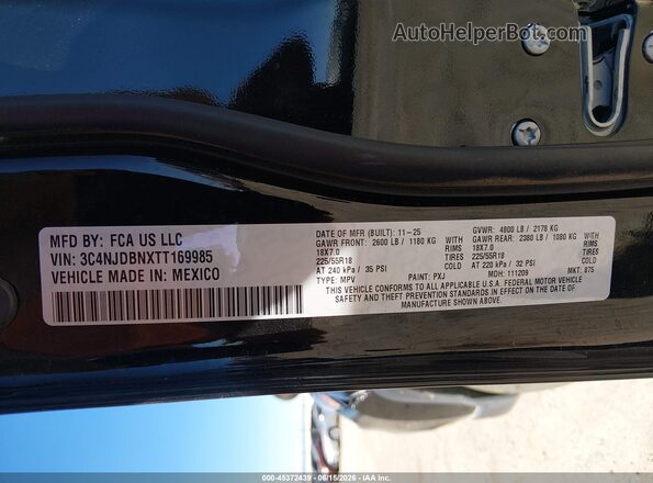 3C4NJDBNXTT169985 2026 JEEP COMPASS Black Engine compartment view