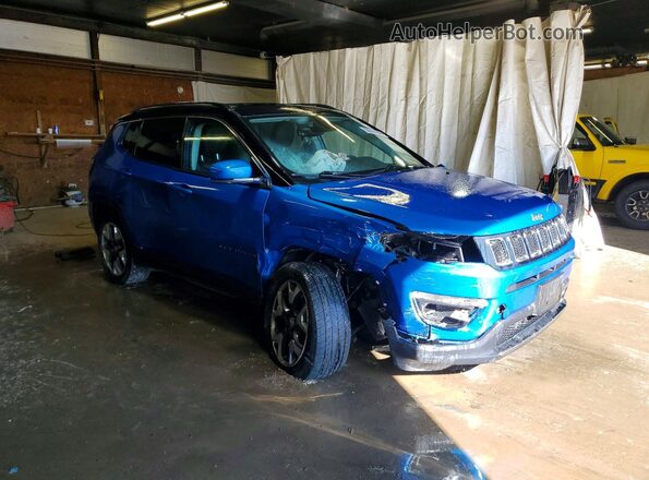 3C4NJDCB0JT365886 2018 JEEP COMPASS Синий Передняя правая четверть