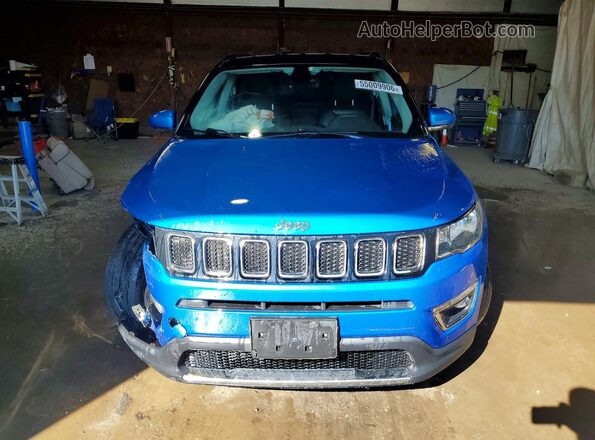 3C4NJDCB0JT365886 2018 JEEP COMPASS Синий Вид спереди