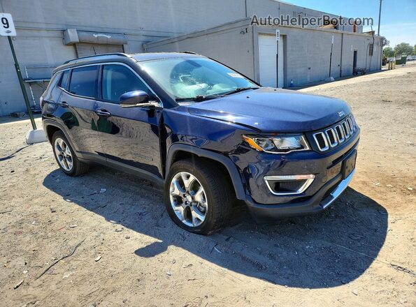 3C4NJDCB1KT734479 2019 JEEP COMPASS Blue Передня права чверть
