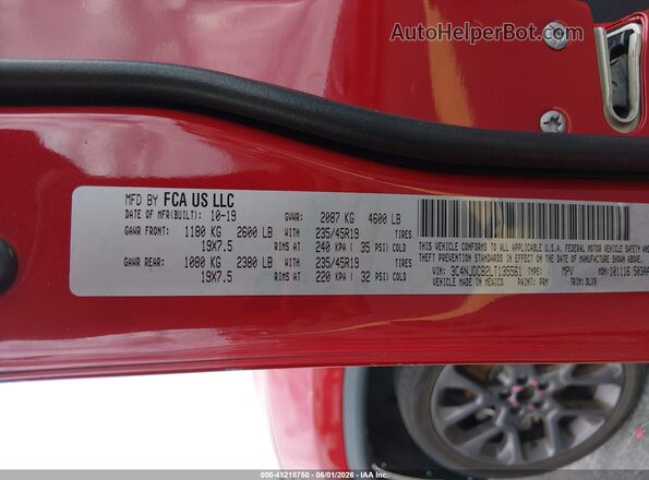 3C4NJDCB2LT135561 2020 JEEP COMPASS Red ძრავის განყოფილების ხედი