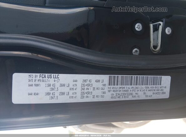 3C4NJDCB3HT632061 2017 JEEP NEW COMPASS Black Engine compartment view
