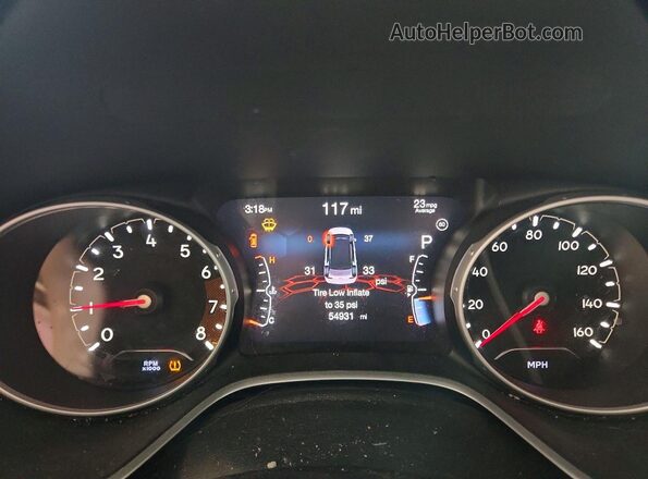 3C4NJDCB6JT470285 2018 JEEP COMPASS Charcoal Instrument cluster view