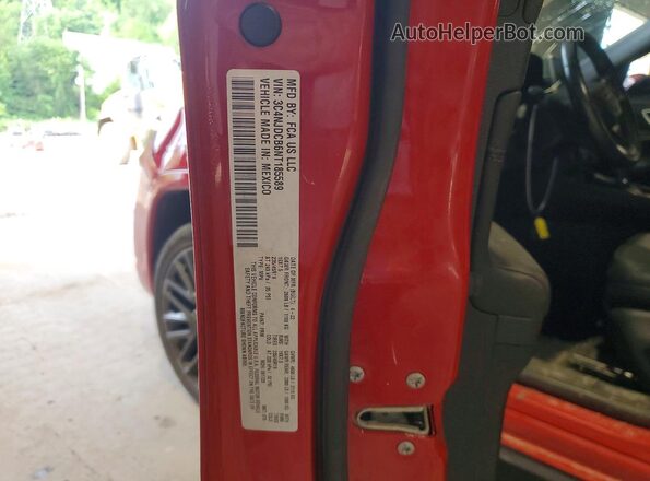 3C4NJDCB6NT185589 2022 JEEP COMPASS Red Вид наклейки з VIN-кодом