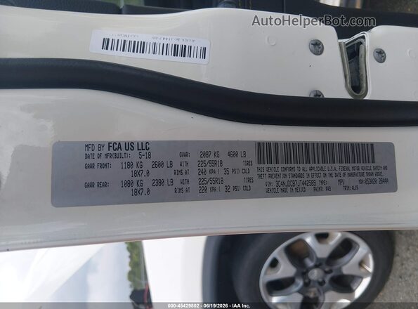 3C4NJDCB7JT442589 2018 JEEP COMPASS Белый Вид подкапотного пространства