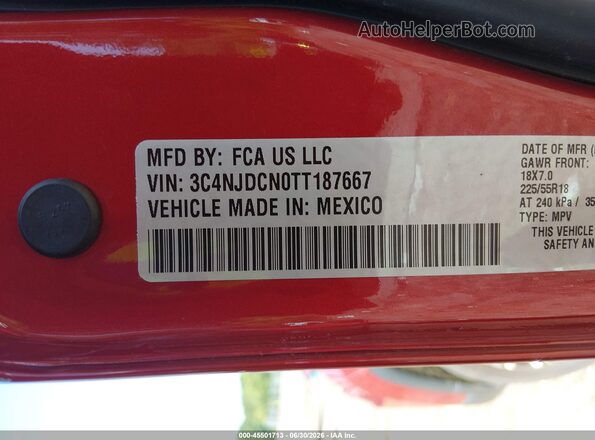 3C4NJDCN0TT187667 2026 JEEP COMPASS Red Вид підкапотного простору