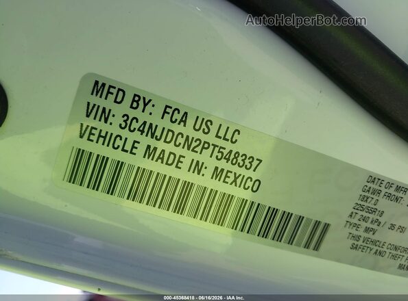 3C4NJDCN2PT548337 2023 JEEP COMPASS White Շարժիչի բաժամունքի տեսք