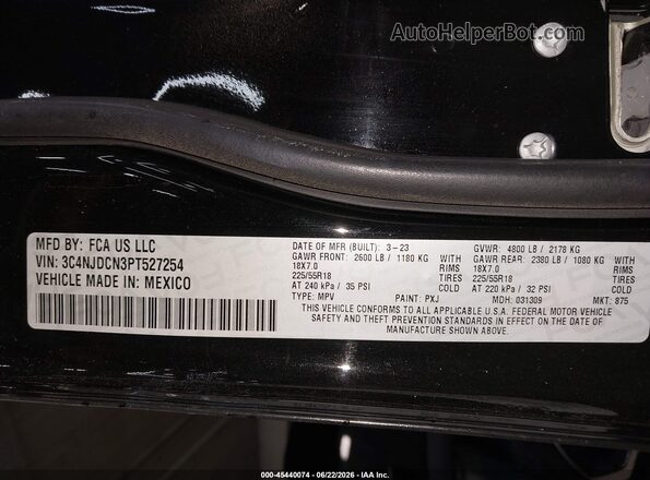 3C4NJDCN3PT527254 2023 JEEP COMPASS Black Շարժիչի բաժամունքի տեսք
