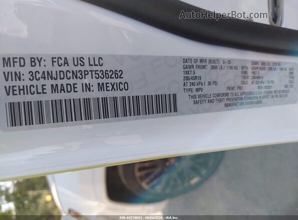 3C4NJDCN3PT536262 2023 JEEP COMPASS White Widok komory silnika