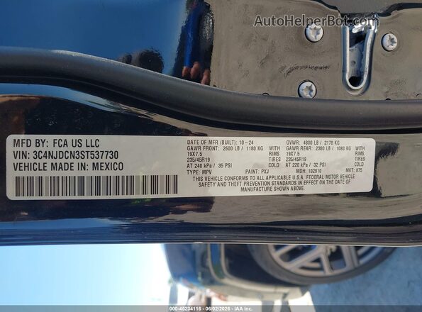 3C4NJDCN3ST537730 2025 JEEP COMPASS Black Vista del compartimento del motor