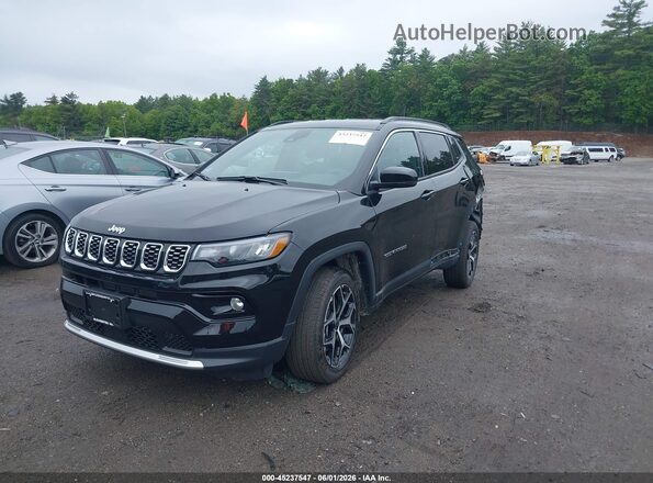 3C4NJDCN4ST585379 2025 JEEP COMPASS Black წინა მარცხენა ხედი სამი მეოთხედიდან