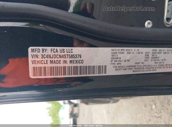 3C4NJDCN4ST585379 2025 JEEP COMPASS Black ძრავის განყოფილების ხედი