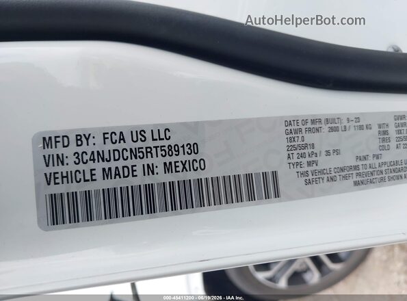 3C4NJDCN5RT589130 2024 JEEP COMPASS White Вид підкапотного простору