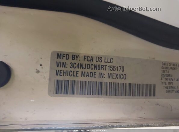 3C4NJDCN6RT155170 2024 JEEP COMPASS White Engine compartment view