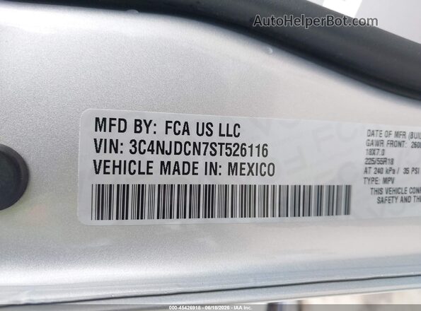 3C4NJDCN7ST526116 2025 JEEP COMPASS Silver ძრავის განყოფილების ხედი