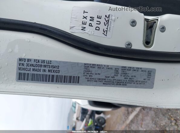 3C4NJDDB1MT515412 2021 JEEP COMPASS White Widok komory silnika