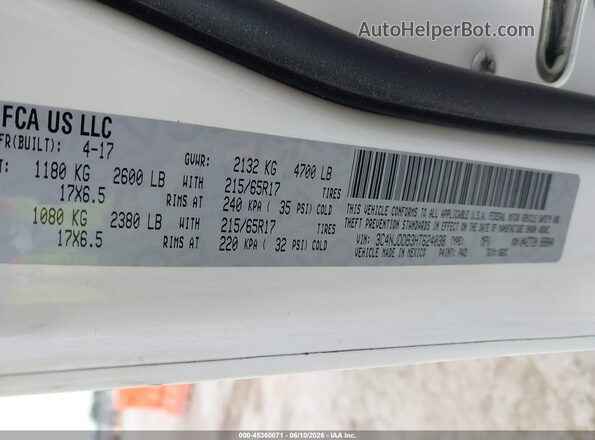 3C4NJDDB3HT624038 2017 JEEP NEW COMPASS White Շարժիչի բաժամունքի տեսք