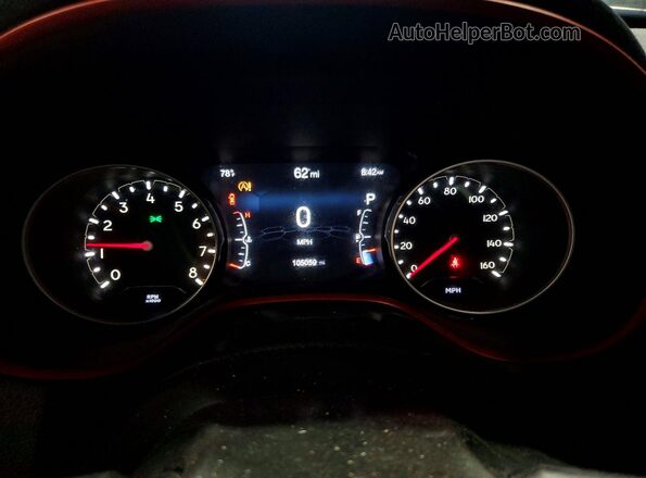 3C4NJDDB3KT670959 2019 JEEP COMPASS Red Instrument cluster view