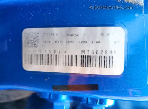 3C4NJDDB4MT602849 2021 JEEP COMPASS Blue 