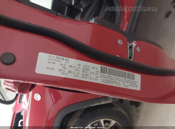3C4NJDDB5HT630620 2017 JEEP NEW COMPASS Red Vista del compartimento del motor