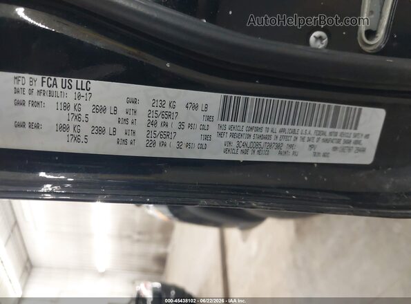 3C4NJDDB5JT207302 2018 JEEP COMPASS Черный Вид подкапотного пространства
