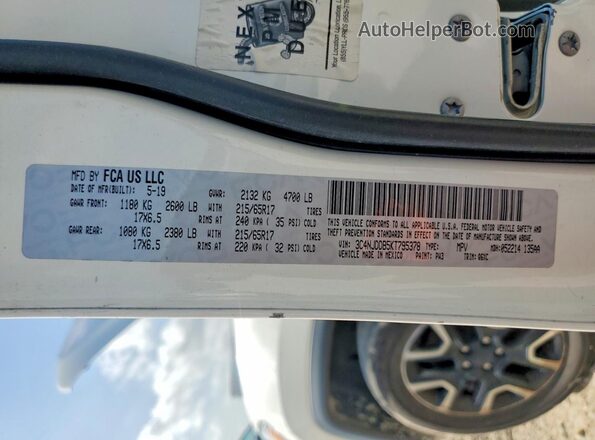 3C4NJDDB5KT795378 2019 JEEP COMPASS Белый 