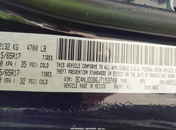 3C4NJDDB6JT153749 2018 JEEP COMPASS Black Widok komory silnika