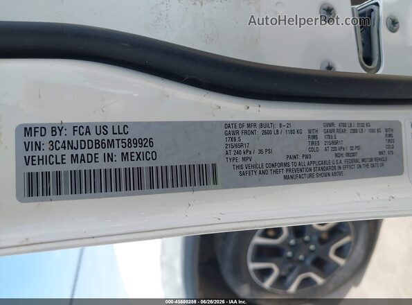 3C4NJDDB6MT589926 2021 JEEP COMPASS White Widok komory silnika