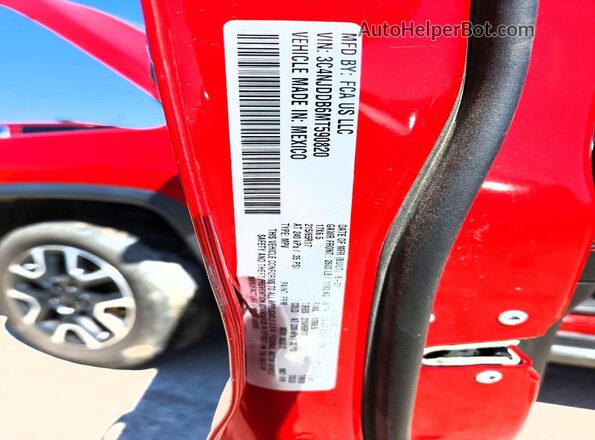 3C4NJDDB6MT590820 2021 JEEP COMPASS Red 