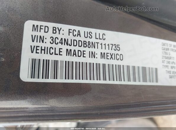 3C4NJDDB8NT111735 2022 JEEP COMPASS Gray Engine compartment view