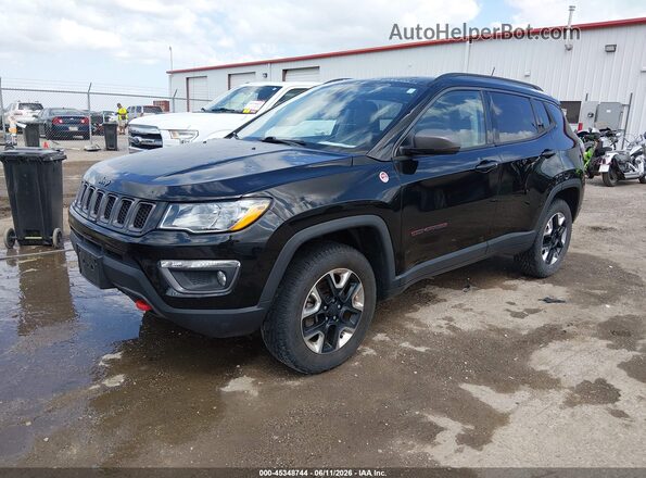 3C4NJDDB9JT307306 2018 JEEP COMPASS Black Առջևի ձախ երեք քառորդ տեսարան