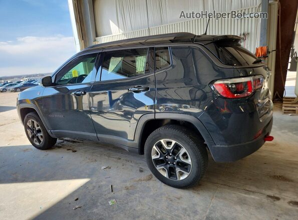 3C4NJDDB9JT342623 2018 JEEP COMPASS Blue Rear left