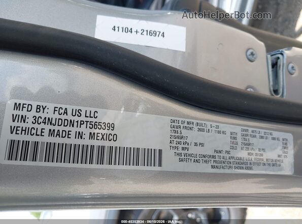 3C4NJDDN1PT565399 2023 JEEP COMPASS Silver Вид підкапотного простору