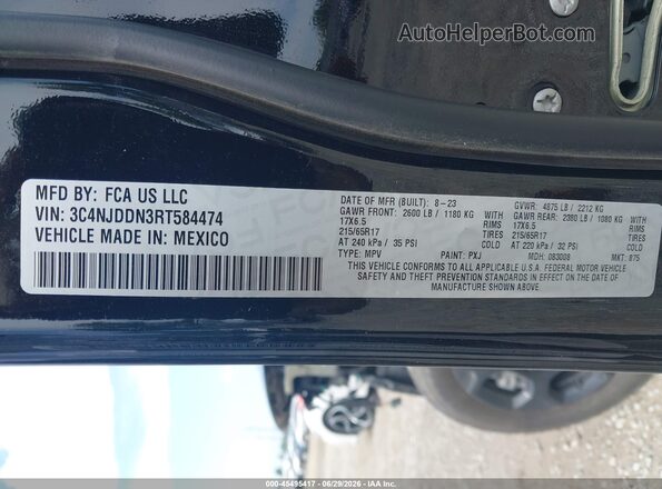 3C4NJDDN3RT584474 2024 JEEP COMPASS Black Engine compartment view