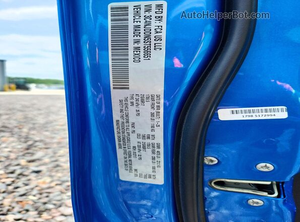 3C4NJDDN5ST556651 2025 JEEP COMPASS Blue Widok naklejki z numerem VIN