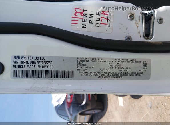 3C4NJDDN7PT565259 2023 JEEP COMPASS White Vista del compartimento del motor