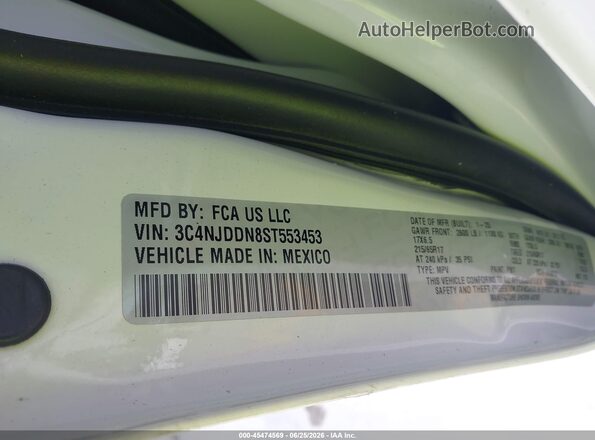 3C4NJDDN8ST553453 2025 JEEP COMPASS White Widok komory silnika