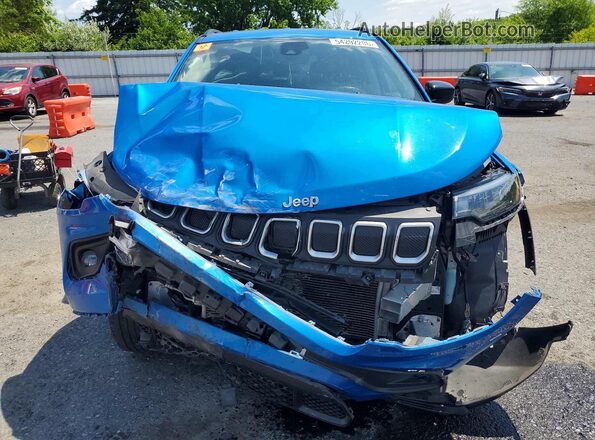 3C4NJDFB1NT117633 2022 JEEP COMPASS Blue Вид спереду