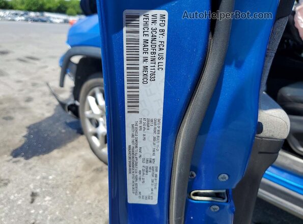 3C4NJDFB1NT117633 2022 JEEP COMPASS Blue Вид наклейки з VIN-кодом