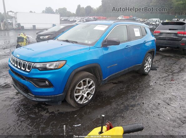 3C4NJDFB7NT117376 2022 JEEP COMPASS Blue წინა მარცხენა ხედი სამი მეოთხედიდან