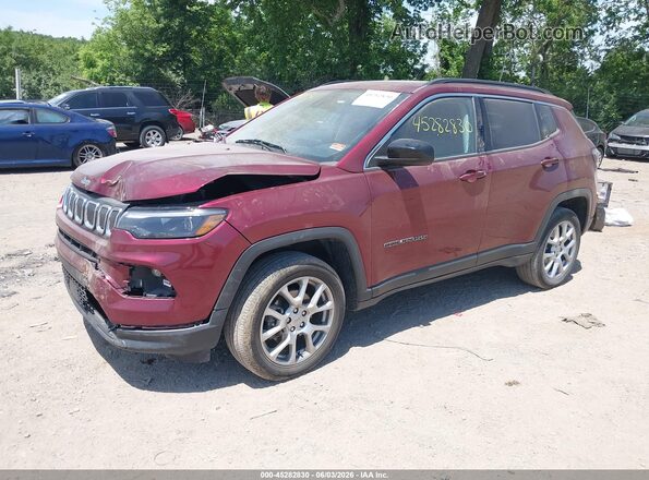 3C4NJDFB9NT172413 2022 JEEP COMPASS Maroon Front left