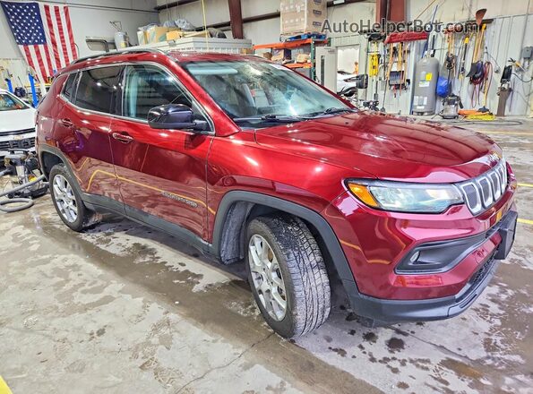 3C4NJDFBXNT118019 2022 JEEP COMPASS Burgundy Przód prawy