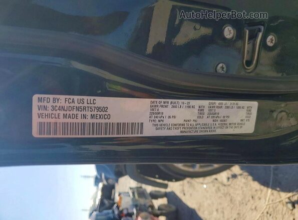 3C4NJDFN5RT579502 2024 JEEP COMPASS Black Vista interior de 360 grados