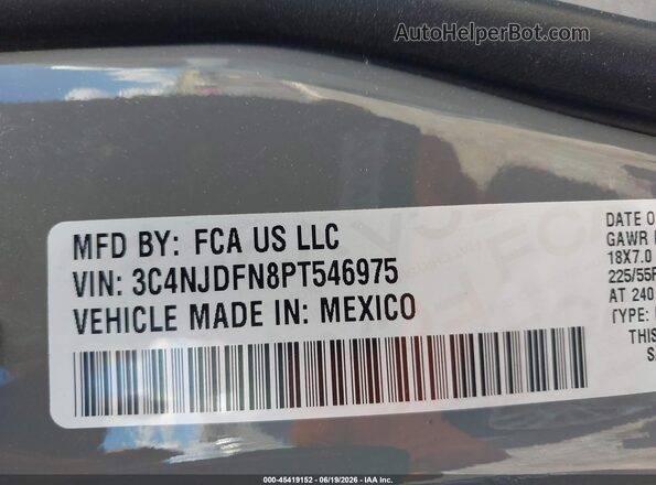 3C4NJDFN8PT546975 2023 JEEP COMPASS Gray Вид підкапотного простору