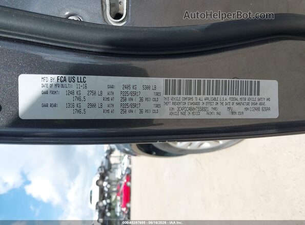 3C4PDCAB0HT558921 2017 DODGE JOURNEY Серый Вид подкапотного пространства