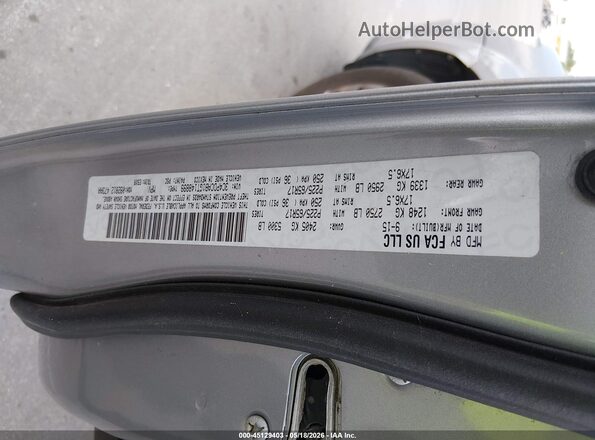 3C4PDCAB1GT148899 2016 DODGE JOURNEY Gray ძრავის განყოფილების ხედი