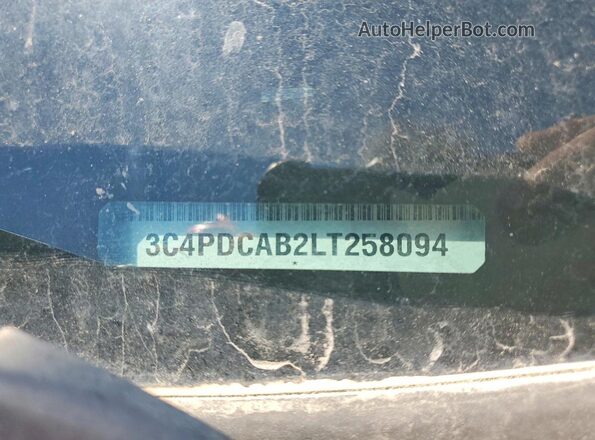 3C4PDCAB2LT258094 2020 DODGE JOURNEY White Widok naklejki z numerem VIN