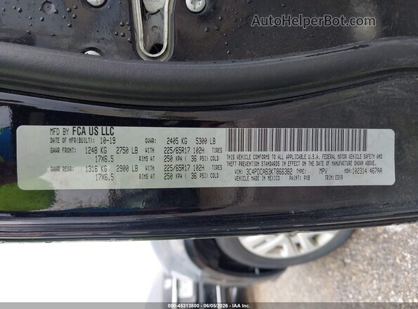 3C4PDCAB3KT866382 2019 DODGE JOURNEY Black 