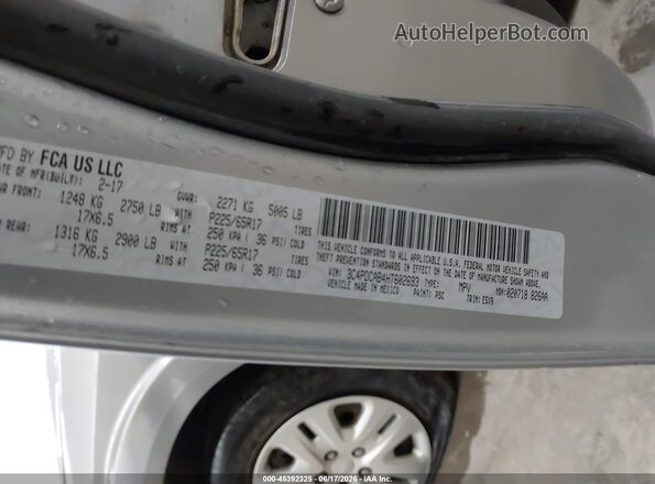 3C4PDCAB4HT602693 2017 DODGE JOURNEY Silver Engine compartment view